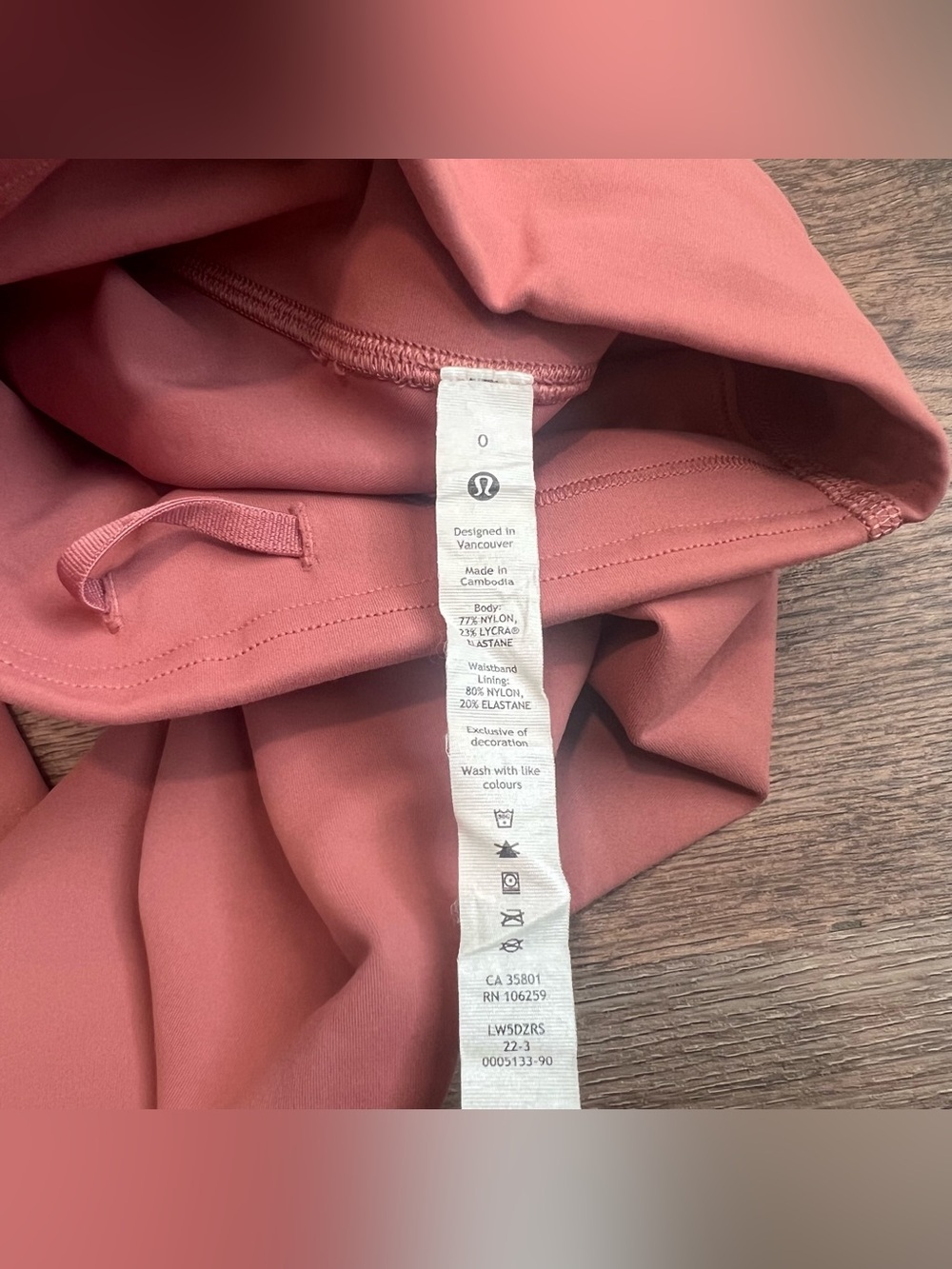 Lululemon Wunder Train Contour Fit High-Rise Tight 25” Brier Rose Size 0 Workout - Picture 11 of 11